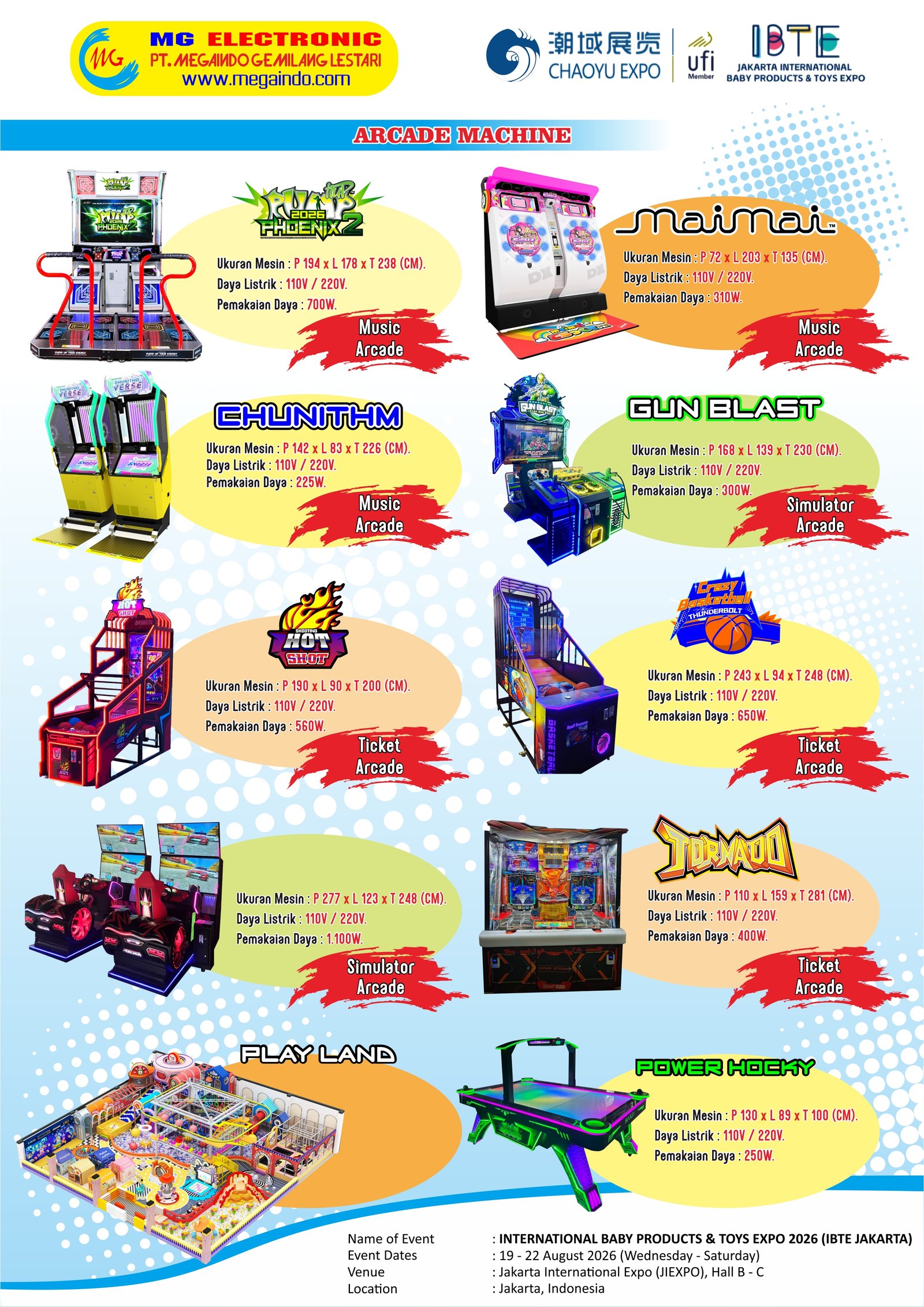 MG Electronic event flyer front